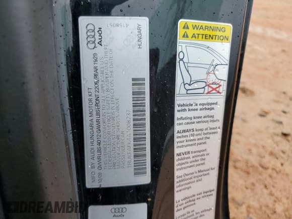 ✅ 2010 Audi TT 2.0T Prestige • VIN: TRUKFAFK4A1008237 • Lot: 68005595. Wystawiony na Copart z przebiegiem 84 740 mil. Bezpłatny archiwum sprzedaży aukcyjnych z USA i szczegółowy raport historii pojazdu na DreamBid. Zdjęcie 12.