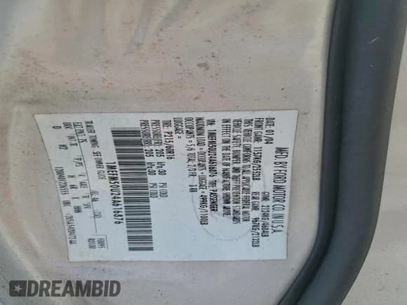 ✅ 2004 Mercury Sable GS • VIN: 1MEFM50U24A616876 • Lot: 94434595. Listed on Copart with 77,716 mi. Free auction sales archive from the USA and detailed vehicle history report at DreamBid. Image 12.