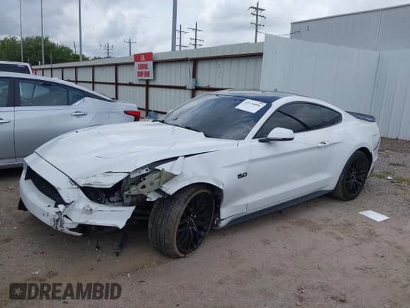✅ 2017 Ford Mustang GT • VIN: 1FA6P8CF7H5256581 • Lot: 42124096. Listed on IAAI with 105,296 mi. Free auction sales archive from the USA and detailed vehicle history report at DreamBid. Image 2.