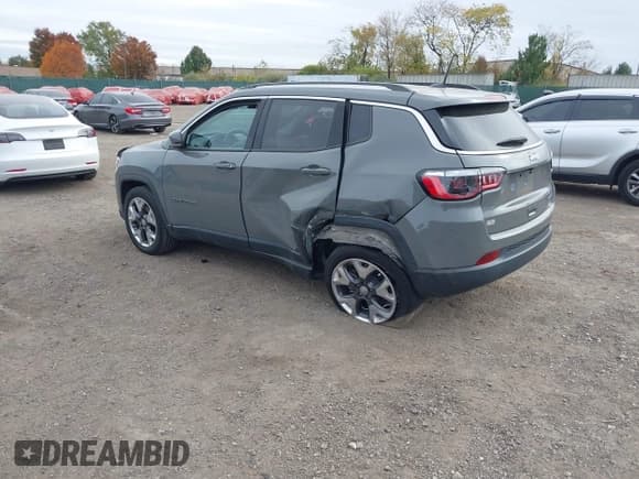 ✅ 2021 Jeep Compass Limited • VIN: 3C4NJCCB0MT522427 • Lot: 43555529. Listed on IAAI with 71,722 mi. Free auction sales archive from the USA and detailed vehicle history report at DreamBid. Image 3.