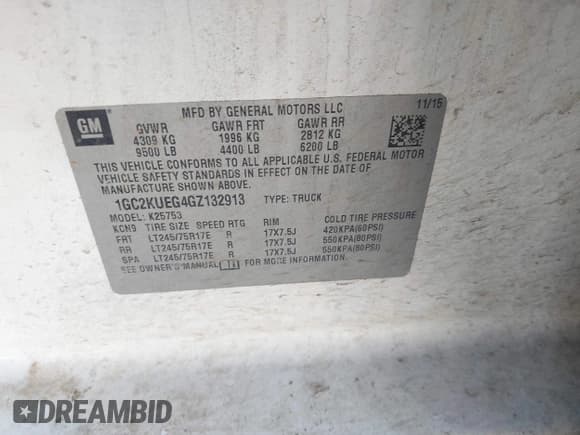 ✅ 2016 Chevrolet Silverado 2500HD Work Truck • VIN: 1GC2KUEG4GZ132913 • Лот: 43571974. Опубликован ранее на IAAI с пробегом 355 123 миль. Бесплатный доступ к архиву аукционных продаж из США и подробный отчёт об истории автомобиля на DreamBid. Изображение 9.