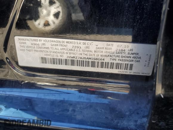 ✅ 2010 Volkswagen Jetta SE • VIN: 3VWRZ7AJ5AM158164 • Lot: 89436905. Wystawiony na Copart z przebiegiem 204 236 mil. Bezpłatny archiwum sprzedaży aukcyjnych z USA i szczegółowy raport historii pojazdu na DreamBid. Zdjęcie 12.