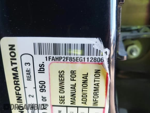 ✅ 2014 Ford Taurus Limited • VIN: 1FAHP2F85EG112806 • Лот: 43659880. Опубликован ранее на IAAI с пробегом 121 311 миль. Бесплатный доступ к архиву аукционных продаж из США и подробный отчёт об истории автомобиля на DreamBid. Изображение 9.