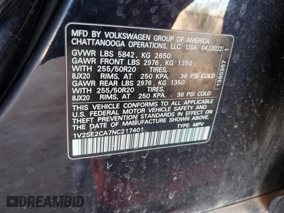 ✅ 2022 Volkswagen Atlas SEL R-Line • VIN: 1V2SE2CA7NC217401 • Lot: 60704375. Wystawiony na Copart z przebiegiem 46 560 mil. Bezpłatny archiwum sprzedaży aukcyjnych z USA i szczegółowy raport historii pojazdu na DreamBid. Zdjęcie 13.