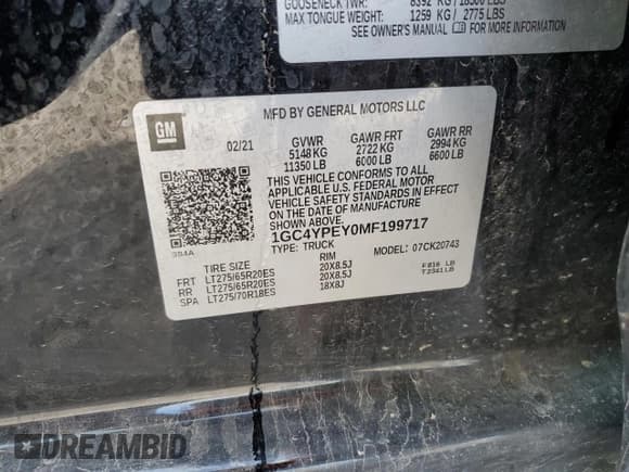 ✅ 2021 Chevrolet Silverado 2500HD LTZ • VIN: 1GC4YPEY0MF199717 • Lot: 71518585. Wystawiony na Copart z przebiegiem 51 919 mil. Bezpłatny archiwum sprzedaży aukcyjnych z USA i szczegółowy raport historii pojazdu na DreamBid. Zdjęcie 12.
