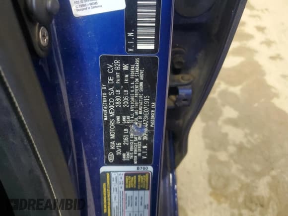 ✅ 2017 Kia Forte LX • VIN: 3KPFK4A73HE071915 • Lot: 93896705. Listed on Copart with 174,878 mi. Free auction sales archive from the USA and detailed vehicle history report at DreamBid. Image 13.