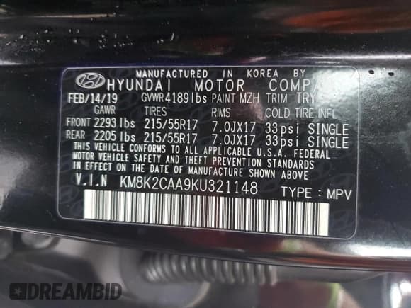 ✅ 2019 Hyundai Kona SEL • VIN: KM8K2CAA9KU321148 • Лот: 68429553. Опубликован ранее на Copart с пробегом 58 315 миль. Бесплатный доступ к архиву аукционных продаж из США и подробный отчёт об истории автомобиля на DreamBid. Изображение 12.