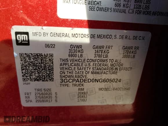 ✅ 2022 Chevrolet Silverado 1500 RST • VIN: 3GCPADED0NG605024 • Лот: 41574725. Опубликован ранее на Copart с пробегом 30 727 миль. Бесплатный доступ к архиву аукционных продаж из США и подробный отчёт об истории автомобиля на DreamBid. Изображение 14.