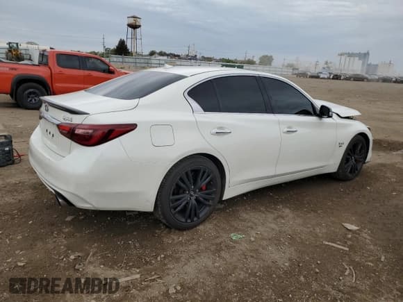 ✅ 2019 Infiniti Q50 Red Sport 400 • VIN: JN1FV7AR8KM830077 • Lot: 82475955. Listed on Copart with 62,191 mi. Free auction sales archive from the USA and detailed vehicle history report at DreamBid. Image 3.