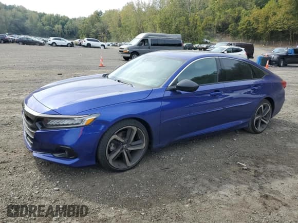 ✅ 2021 Honda Accord Sport • VIN: 1HGCV2F34MA027621 • Lot: 84449155. Wystawiony na Copart z przebiegiem Nie podano. Bezpłatny archiwum sprzedaży aukcyjnych z USA i szczegółowy raport historii pojazdu na DreamBid. Zdjęcie 1.