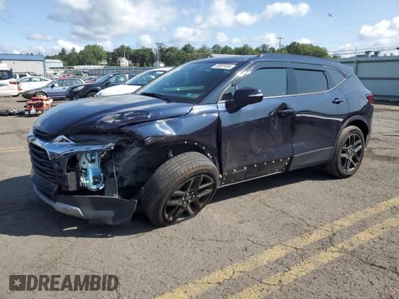 2020 Chevrolet Blazer LT z VIN 3GNKBHRS3LS531610, wystawiony jako Copart lot #68081934 z przebiegiem Nie podano mil oraz Szkoda całkowita • Salvage title. Historia ofert i sprzedaży dostępna na DreamBid. Obrazek 1.