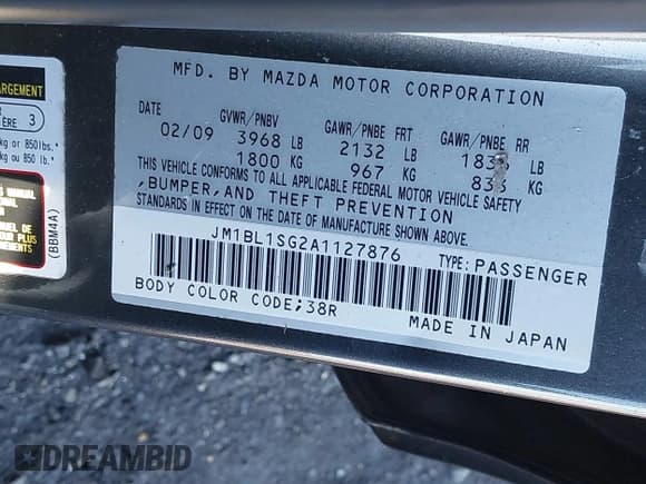 ✅ 2010 Mazda 3 i Touring • VIN: JM1BL1SG2A1127876 • Лот: 43774971. Опубликован ранее на IAAI с пробегом 176 487 миль. Бесплатный доступ к архиву аукционных продаж из США и подробный отчёт об истории автомобиля на DreamBid. Изображение 9.