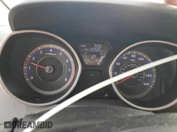 2013 Hyundai Elantra GS z VIN KMHDH6AE5DU017037, wystawiony jako Copart lot #85948065 z przebiegiem 122 505 mil mil oraz Szkoda całkowita • Salvage title. Historia ofert i sprzedaży dostępna na DreamBid. Obrazek 9.