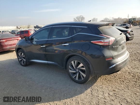 ✅ 2015 Nissan Murano SL • VIN: 5N1AZ2MH9FN281860 • Lot: 93513965. Listed on Copart with 120,091 mi. Free auction sales archive from the USA and detailed vehicle history report at DreamBid. Image 2.