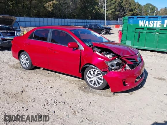 ✅ 2013 Toyota Corolla LE • VIN: JTDBU4EE0DJ117859 • Lot: 43505543. Listed on IAAI with 152,014 mi. Free auction sales archive from the USA and detailed vehicle history report at DreamBid. Image 1.