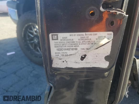 ✅ 2005 Chevrolet Silverado 1500 LS • VIN: 1GCEC19V45Z102180 • Лот: 77448024. Опубликован ранее на Copart с пробегом Не указан. Бесплатный доступ к архиву аукционных продаж из США и подробный отчёт об истории автомобиля на DreamBid. Изображение 12.