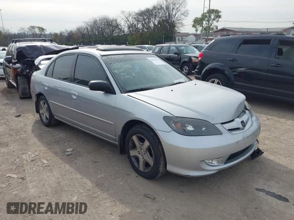 ✅ 2004 Honda Civic EX • VIN: JHMES26764S000335 • Lot: 43697845. Listed on IAAI with 220,489 mi. Free auction sales archive from the USA and detailed vehicle history report at DreamBid. Image 1.