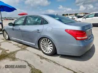 2015 Hyundai Equus Signature with VIN KMHGH4JH4FU095338, listed as a Copart auction lot 63972905 with 122,955 mi miles and Salvage title. Bid and sale history available at DreamBid. Image 2.