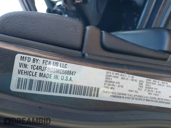 2021 Jeep Grand Cherokee 80th Anniversary с VIN 1C4RJFBG5MC568847, выставлен на аукционе IAAI как лот 43383923 с пробегом 46 787 миль миль и . История ставок и продаж доступна на DreamBid. Изображение 9.