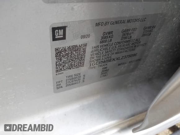 ✅ 2020 Chevrolet Silverado 1500 Custom • VIN: 1GCRWBEKXLZ375096 • Lot: 41299675. Wystawiony na IAAI z przebiegiem 32 046 mil. Bezpłatny archiwum sprzedaży aukcyjnych z USA i szczegółowy raport historii pojazdu na DreamBid. Zdjęcie 9.