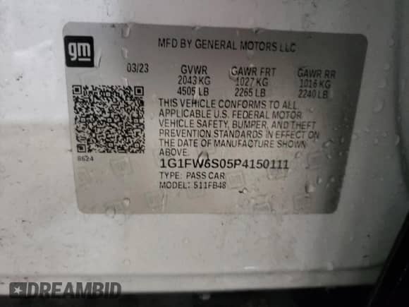 2023 Chevrolet Bolt EV 1LT z VIN 1G1FW6S05P4150111, wystawiony jako Copart lot #42684204 z przebiegiem 18 227 mil mil oraz . Historia ofert i sprzedaży dostępna na DreamBid. Obrazek 13.