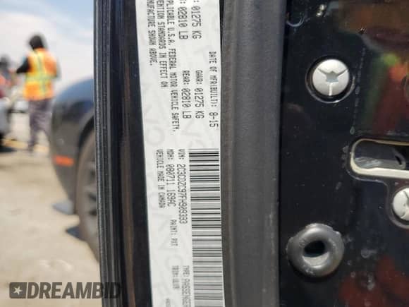 ✅ 2015 Dodge Challenger SRT Hellcat • VIN: 2C3CDZC97FH909393 • Lot: 67769865. Listed on Copart with 45,212 mi. Free auction sales archive from the USA and detailed vehicle history report at DreamBid. Image 12.