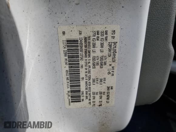 ✅ 2006 Dodge Durango Limited • VIN: 1D4HB58N56F137342 • Лот: 72824904. Опубликован ранее на Copart с пробегом 120 000 миль. Бесплатный доступ к архиву аукционных продаж из США и подробный отчёт об истории автомобиля на DreamBid. Изображение 13.