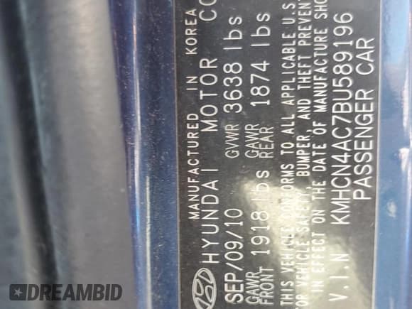 ✅ 2011 Hyundai Accent GLS • VIN: KMHCN4AC7BU589196 • Лот: 65649915. Опубликован ранее на Copart с пробегом 117 290 миль. Бесплатный доступ к архиву аукционных продаж из США и подробный отчёт об истории автомобиля на DreamBid. Изображение 12.