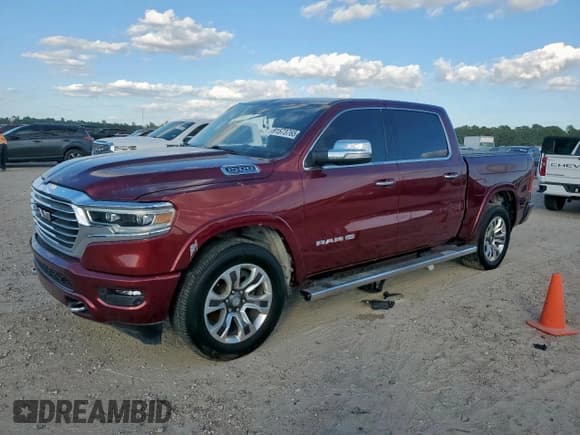 ✅ 2022 Ram 1500 Longhorn • VIN: 1C6SRFKT3NN361622 • Лот: 91573765. Опубликован ранее на Copart с пробегом 68 956 миль. Бесплатный доступ к архиву аукционных продаж из США и подробный отчёт об истории автомобиля на DreamBid. Изображение 1.