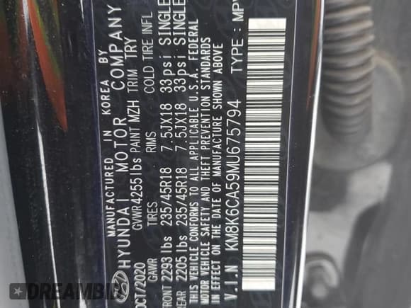 ✅ 2021 Hyundai Kona Night Edition • VIN: KM8K6CA59MU675794 • Лот: 38882144. Опубликован ранее на Copart с пробегом 36 947 миль. Бесплатный доступ к архиву аукционных продаж из США и подробный отчёт об истории автомобиля на DreamBid. Изображение 14.