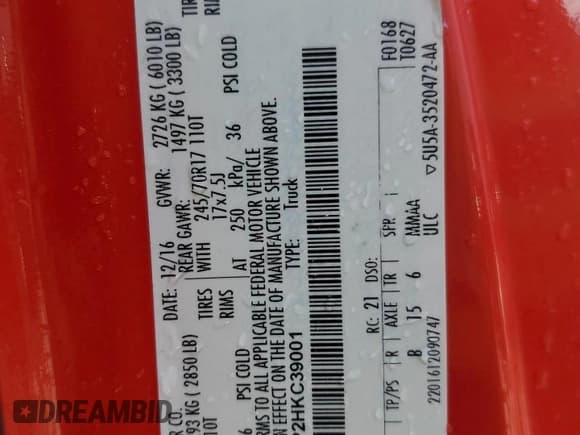 ✅ 2017 Ford F-150 XL • VIN: 1FTMF1CP2HKC39001 • Lot: 52112145. Wystawiony na Copart z przebiegiem 140 928 mil. Bezpłatny archiwum sprzedaży aukcyjnych z USA i szczegółowy raport historii pojazdu na DreamBid. Zdjęcie 12.