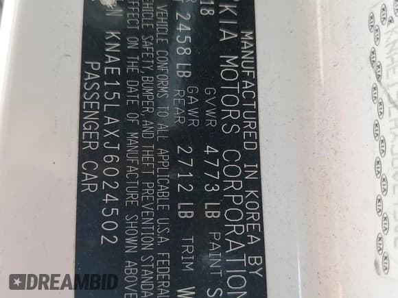 ✅ 2018 Kia Stinger • VIN: KNAE15LAXJ6024502 • Лот: 68158275. Опубликован ранее на Copart с пробегом 69 358 миль. Бесплатный доступ к архиву аукционных продаж из США и подробный отчёт об истории автомобиля на DreamBid. Изображение 12.