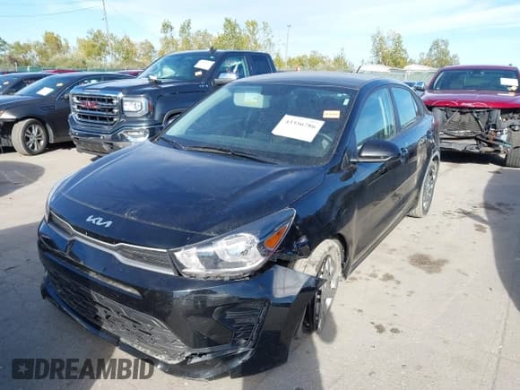 ✅ 2023 Kia Rio S • VIN: 3KPA24AD5PE525239 • Lot: 43356786. Listed on IAAI with 56,144 mi. Free auction sales archive from the USA and detailed vehicle history report at DreamBid. Image 2.