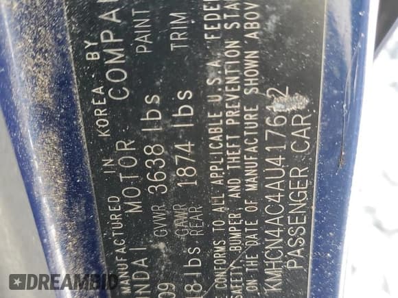 ✅ 2010 Hyundai Accent GLS • VIN: KMHCN4AC4AU417612 • Лот: 56993865. Опубликован ранее на Copart с пробегом 152 980 миль. Бесплатный доступ к архиву аукционных продаж из США и подробный отчёт об истории автомобиля на DreamBid. Изображение 12.