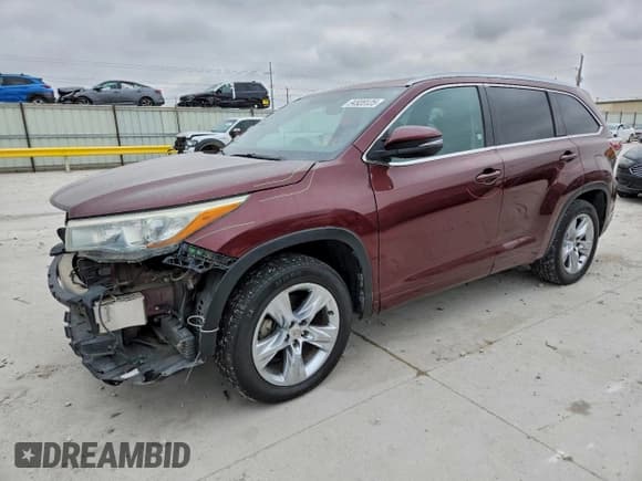 ✅ 2014 Toyota Highlander Limited • VIN: 5TDYKRFH1ES034578 • Лот: 94920125. Опубликован ранее на Copart с пробегом 170 981 миль. Бесплатный доступ к архиву аукционных продаж из США и подробный отчёт об истории автомобиля на DreamBid. Изображение 1.