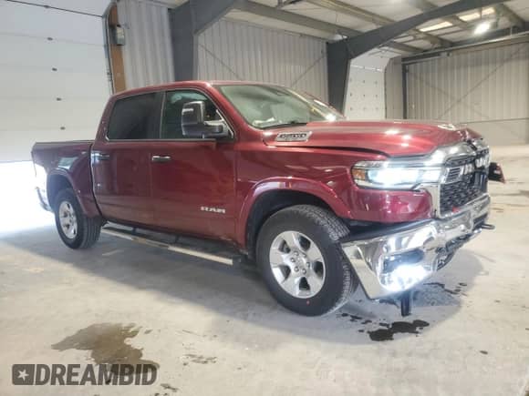 2025 Ram 1500 Big Horn z VIN 1C6SRFFP5SN604825, wystawiony jako Copart lot #80315675 z przebiegiem 4 204 mil mil oraz Szkoda całkowita • Salvage title. Historia ofert i sprzedaży dostępna na DreamBid. Obrazek 4.