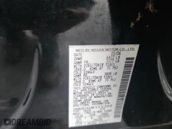 ✅ 2006 Nissan Titan SE • VIN: 1N6BA07A16N555309 • Лот: 90711865. Опубликован ранее на Copart с пробегом 201 260 миль. Бесплатный доступ к архиву аукционных продаж из США и подробный отчёт об истории автомобиля на DreamBid. Изображение 12.