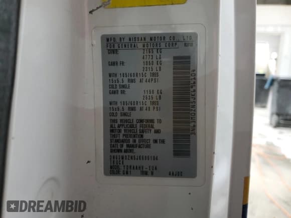 ✅ 2018 Chevrolet City Express Cargo LT • VIN: 3N63M0ZN5JK696104 • Лот: 92381615. Опубликован ранее на Copart с пробегом 133 477 миль. Бесплатный доступ к архиву аукционных продаж из США и подробный отчёт об истории автомобиля на DreamBid. Изображение 12.