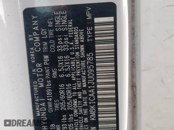 2018 Hyundai Kona SE с VIN KM8K1CAA1JU095785, выставлен на аукционе Copart как лот 70176452 с пробегом 68 075 миль миль и . История ставок и продаж доступна на DreamBid. Изображение 12.