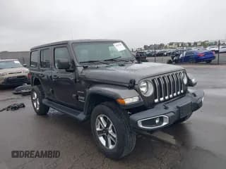 ✅ 2020 Jeep Wrangler Unlimited Sahara Altitude • VIN: 1C4HJXEG8LW282565 • Lot: 43759327. Listed on IAAI with 39,587 mi. Free auction sales archive from the USA and detailed vehicle history report at DreamBid. Image 1.