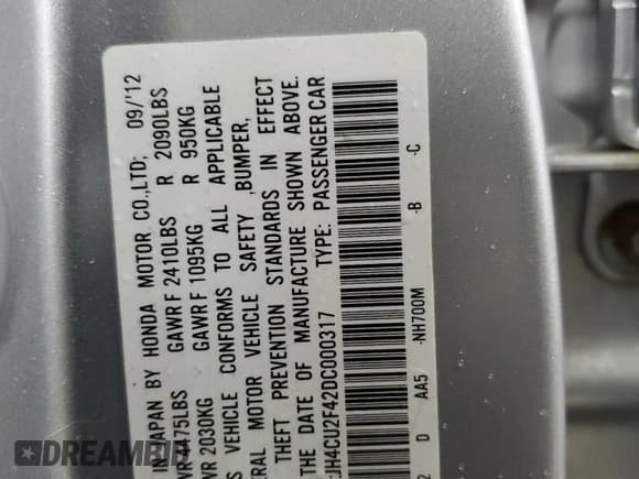 ✅ 2013 Acura TSX • VIN: JH4CU2F42DC000317 • Lot: 52992355. Wystawiony na Copart z przebiegiem 81 303 mil. Bezpłatny archiwum sprzedaży aukcyjnych z USA i szczegółowy raport historii pojazdu na DreamBid. Zdjęcie 13.