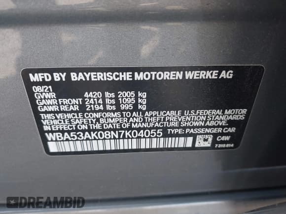 ✅ 2022 BMW 2 Series 228i • VIN: WBA53AK08N7K04055 • Lot: 42592469. Wystawiony na IAAI z przebiegiem 14 855 mil. Bezpłatny archiwum sprzedaży aukcyjnych z USA i szczegółowy raport historii pojazdu na DreamBid. Zdjęcie 9.