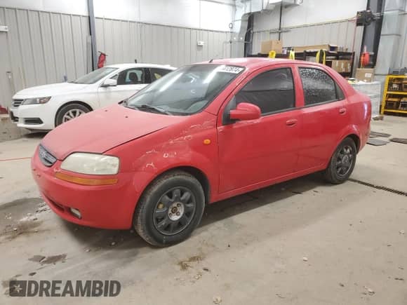 2004 Chevrolet Aveo LS z VIN KL1TJ52614B258568, wystawiony jako Copart lot #84412874 z przebiegiem 150 051 mil mil oraz Czysty tytuł • Clean title. Historia ofert i sprzedaży dostępna na DreamBid. Obrazek 1.
