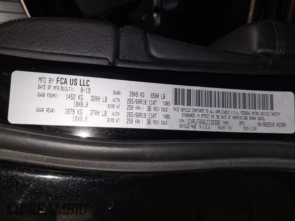 ✅ 2020 Jeep Grand Cherokee Limited • VIN: 1C4RJFBG6LC135326 • Lot: 43399812. Listed on IAAI with 62,382 mi. Free auction sales archive from the USA and detailed vehicle history report at DreamBid. Image 9.