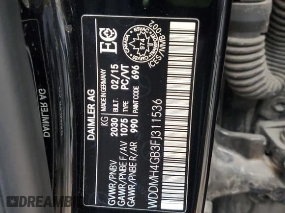 ✅ 2015 Mercedes-Benz B • VIN: WDDMH4GB3FJ311536 • Lot: 86797345. Wystawiony na Copart z przebiegiem 154 720 mil. Bezpłatny archiwum sprzedaży aukcyjnych z USA i szczegółowy raport historii pojazdu na DreamBid. Zdjęcie 12.