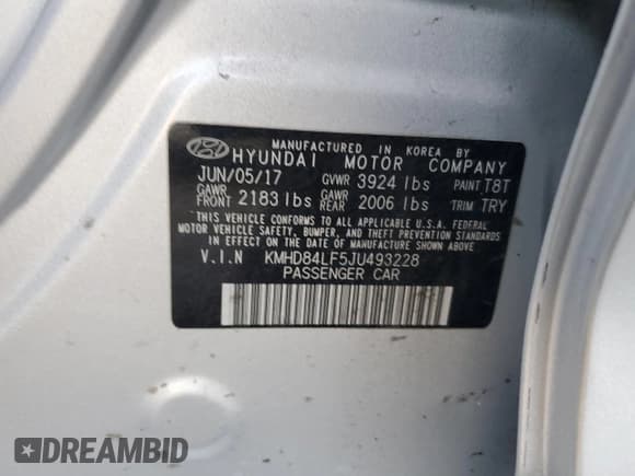 ✅ 2018 Hyundai Elantra SEL • VIN: KMHD84LF5JU493228 • Lot: 90740255. Listed on Copart with 156,702 mi. Free auction sales archive from the USA and detailed vehicle history report at DreamBid. Image 12.