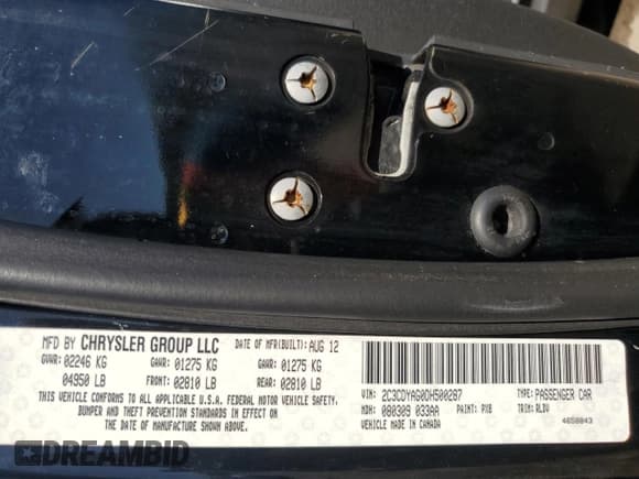 ✅ 2013 Dodge Challenger SXT • VIN: 2C3CDYAG0DH500287 • Lot: 76939094. Wystawiony na Copart z przebiegiem 220 127 mil. Bezpłatny archiwum sprzedaży aukcyjnych z USA i szczegółowy raport historii pojazdu na DreamBid. Zdjęcie 12.