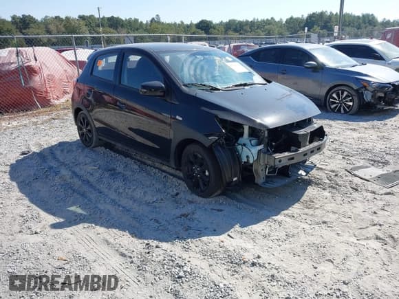 ✅ 2024 Mitsubishi Mirage Black Edition • VIN: ML32AWHJ3RH005569 • Lot: 40706016. Listed on IAAI with 3,855 mi. Free auction sales archive from the USA and detailed vehicle history report at DreamBid. Image 1.