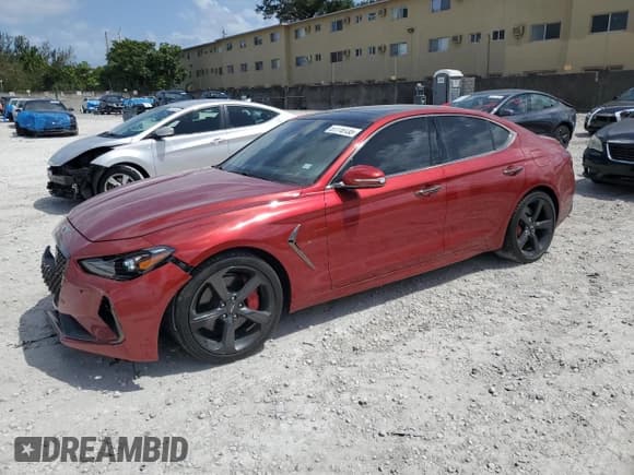 ✅ 2020 Genesis G70 3.3T • VIN: KMTG34LE2LU053267 • Lot: 51118135. Listed on Copart with 34,555 mi. Free auction sales archive from the USA and detailed vehicle history report at DreamBid. Image 1.