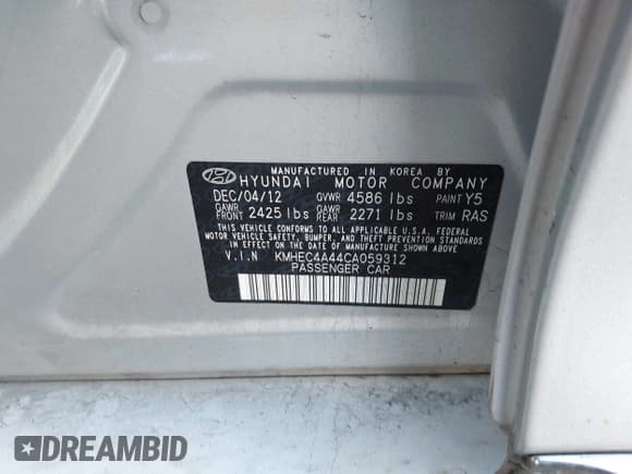 ✅ 2012 Hyundai Sonata Hybrid • VIN: KMHEC4A44CA059312 • Лот: 43703317. Опубликован ранее на IAAI с пробегом 117 598 миль. Бесплатный доступ к архиву аукционных продаж из США и подробный отчёт об истории автомобиля на DreamBid. Изображение 9.